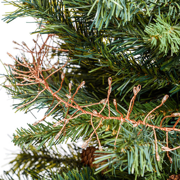 Luci di Natale catena luminosa cavo in rame con 1200 micro LED RGB per esterno 6 m