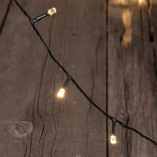 Catena luci di Natale 500 maxi led diamante 50 m bianco caldo Lotti 64393