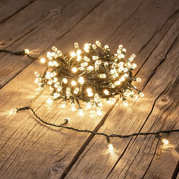 Catena luci di Natale 500 maxi led diamante 50 m bianco caldo Lotti 64393
