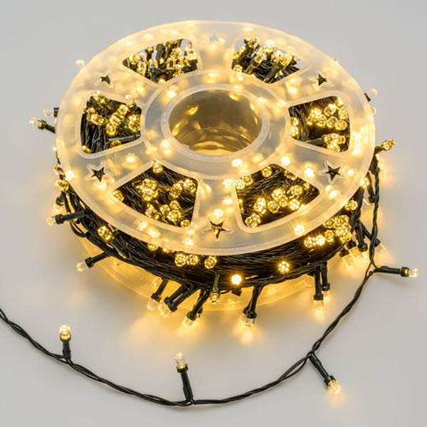 Catena luci di Natale 500 maxi led diamante 50 m bianco caldo Lotti 64393