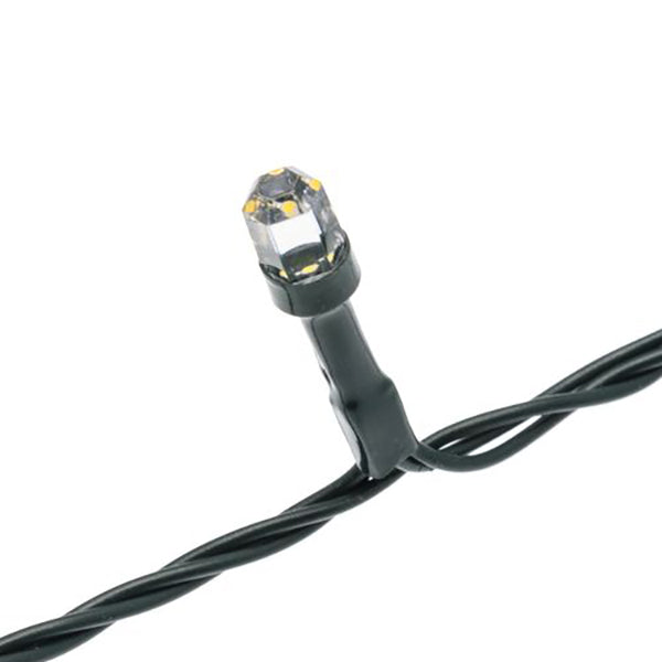 Catena luci di Natale 500 maxi led diamante 50 m bianco caldo Lotti 64393