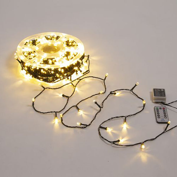 Catena luci di Natale 500 maxi led diamante 50 m bianco caldo Lotti 64393