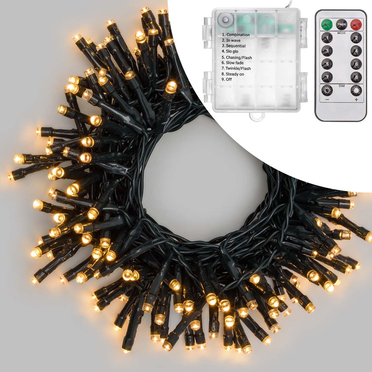 Catena luci di Natale 12m 300 led multicolore Lotti 65635