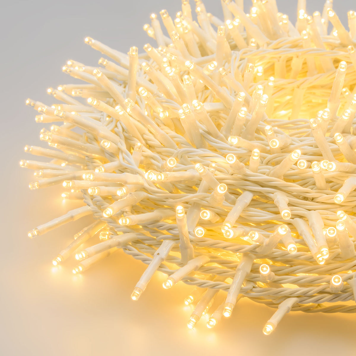 Catena luminosa 1000 miniled 30 m bianco caldo