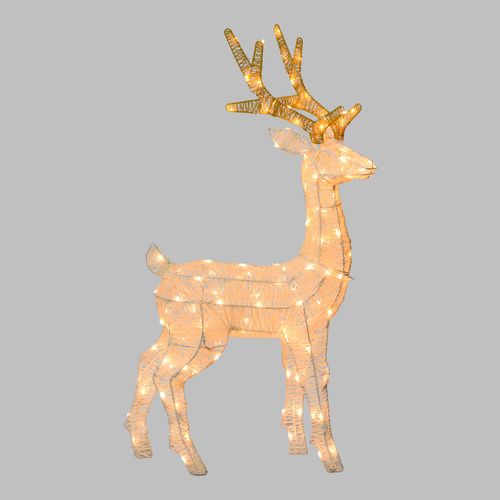 Renna natalizia 3D con 120 led 50x15x85 cm