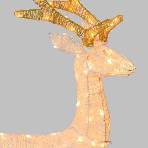 Renna natalizia 3D con 120 led 50x15x85 cm