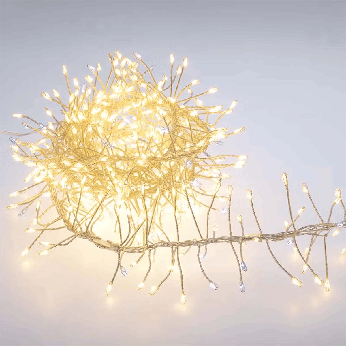 Catena Luminosa Cluster 5 metri con 1200 MicroLED Bianchi