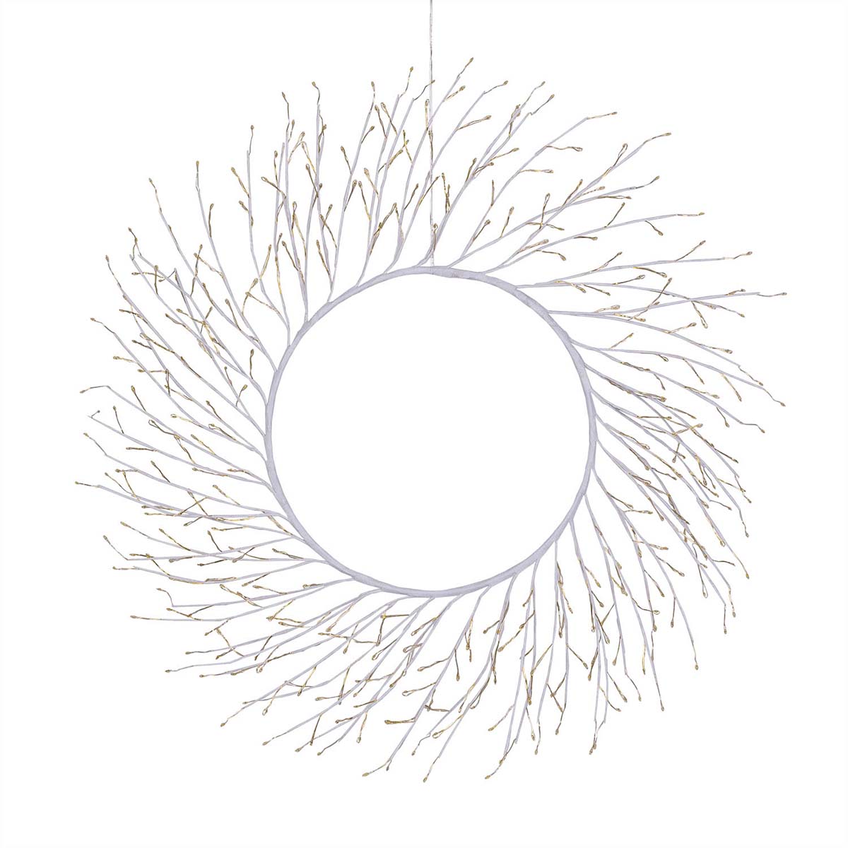Corona natalizia in tiglio bianco 75 cm 350 MicroLED