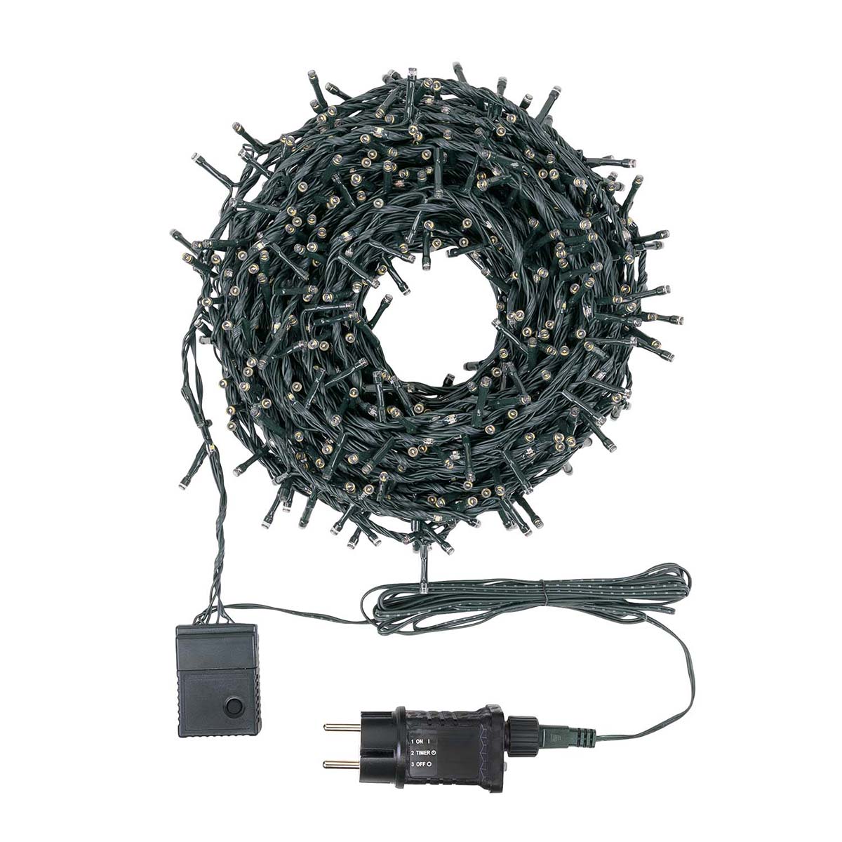 Catena luci di Natale minicluster 30 metri 1660 LED bianco caldo e freddo Lotti