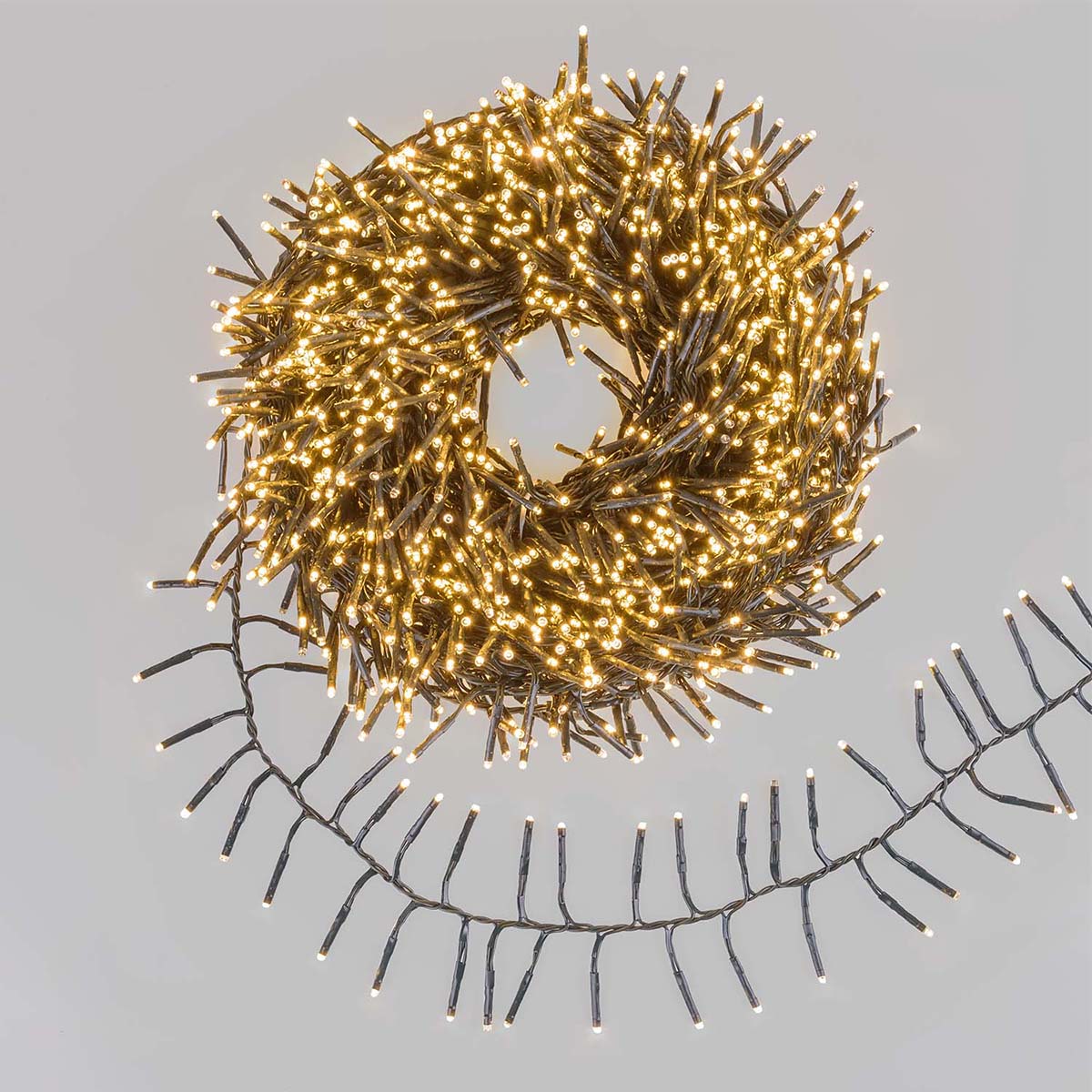 Catena luci di Natale 15 metri 1000 miniLED bianco caldo Lotti