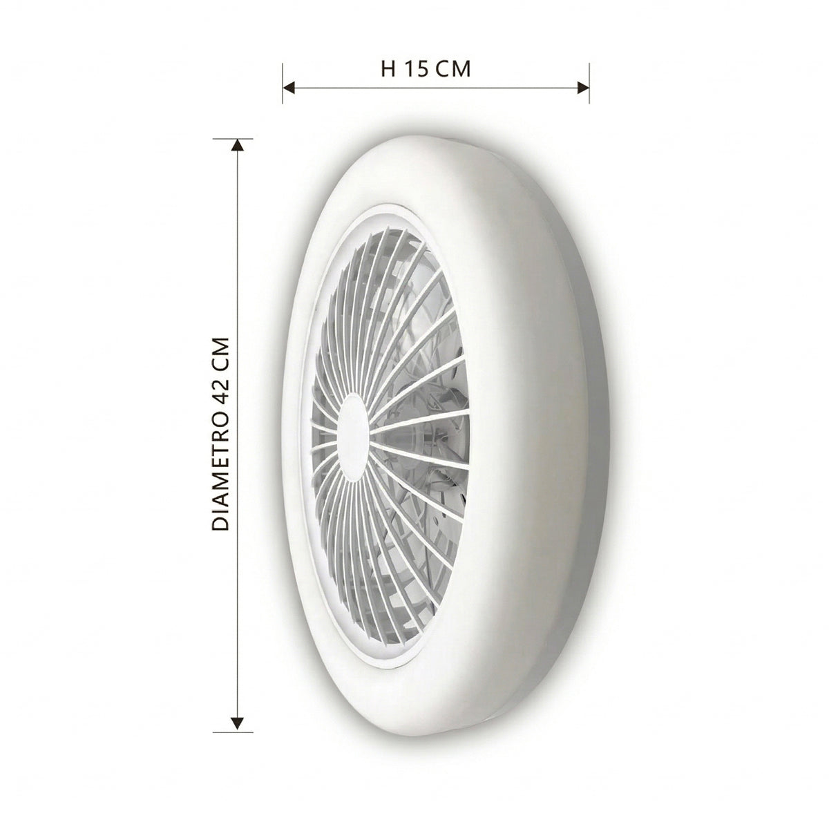 Plafoniera LED da soffitto con ventilatore Ø 42 cm 24W