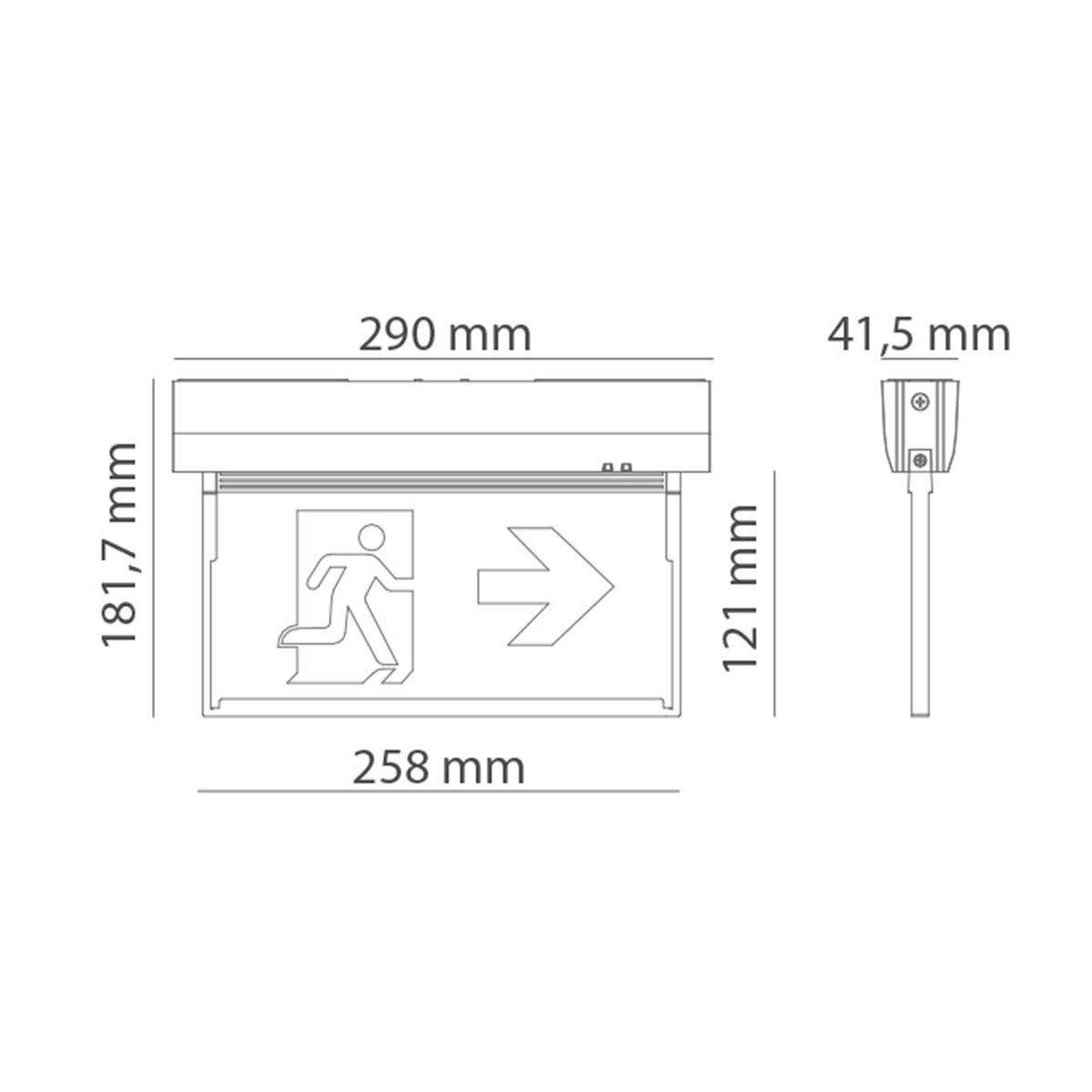 Lampada di emergenza LED da parete/soffitto 5,5W 6500K autonomia 3h