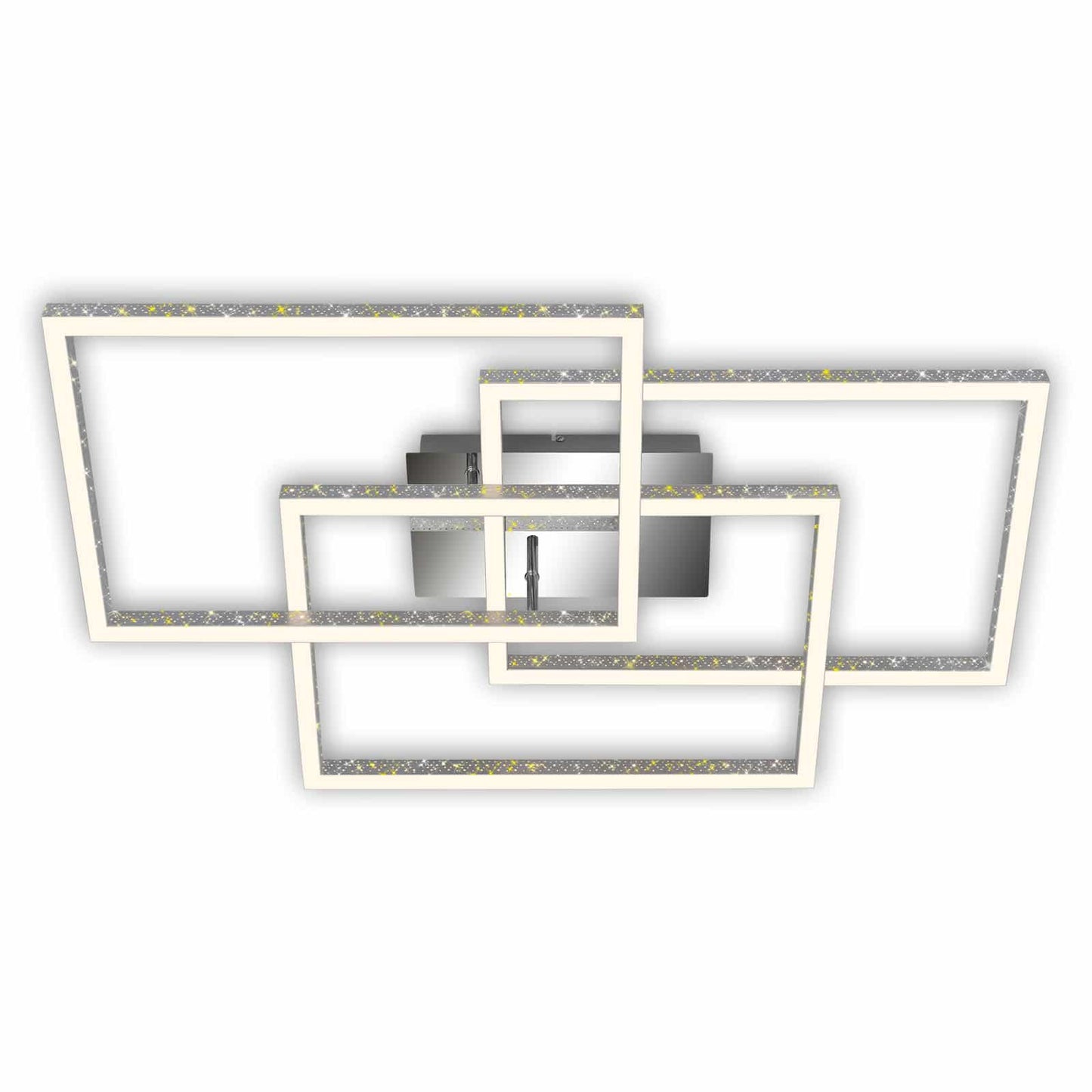 Lampada da soffitto LED Frame Briloner 57W 80x52 cm effetto glitter