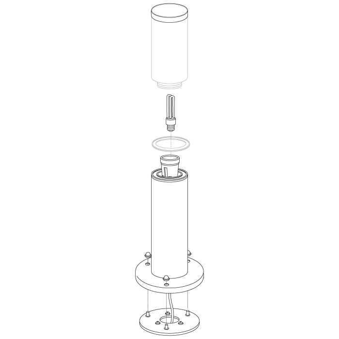 Lampione da giardino Eglo Helsinki 81751 45 cm acciaio inox