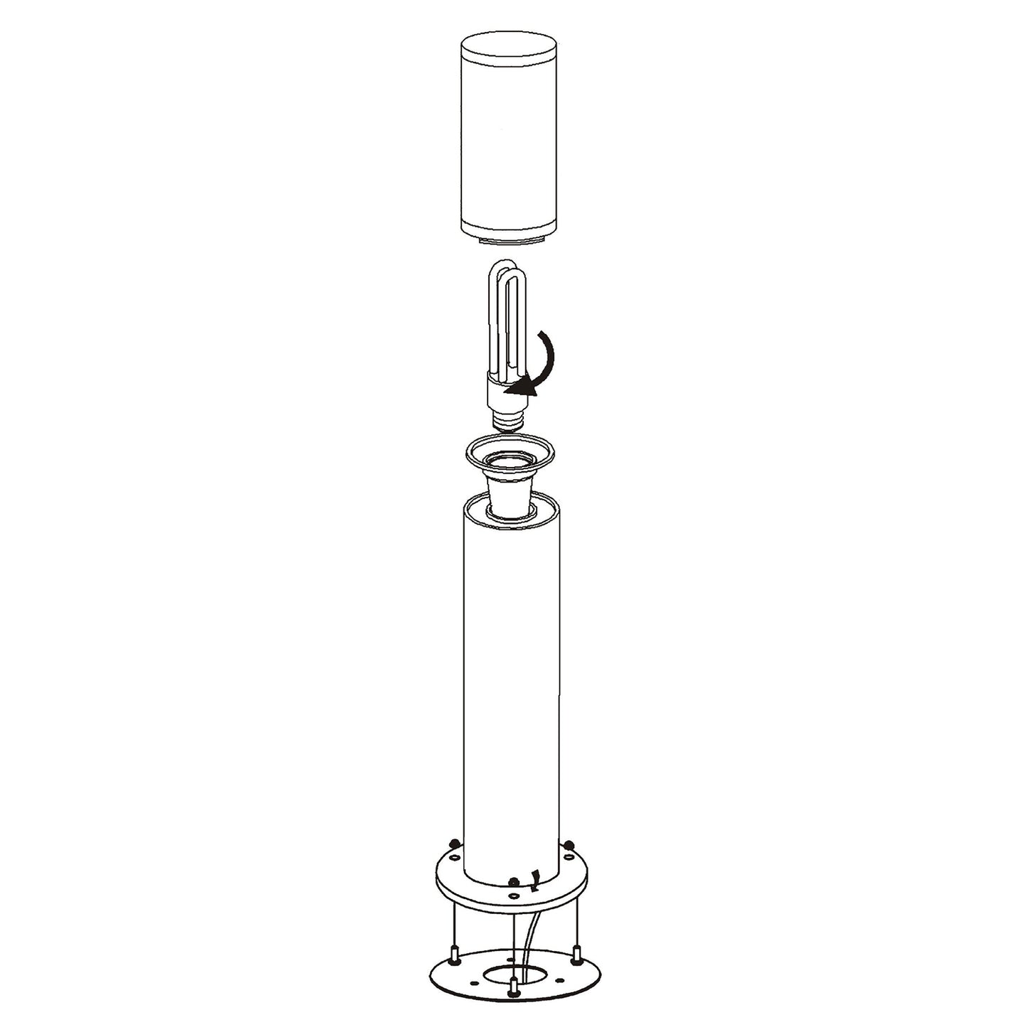 Lampione da giardino Eglo Helsinki 81752 110 cm acciaio inox