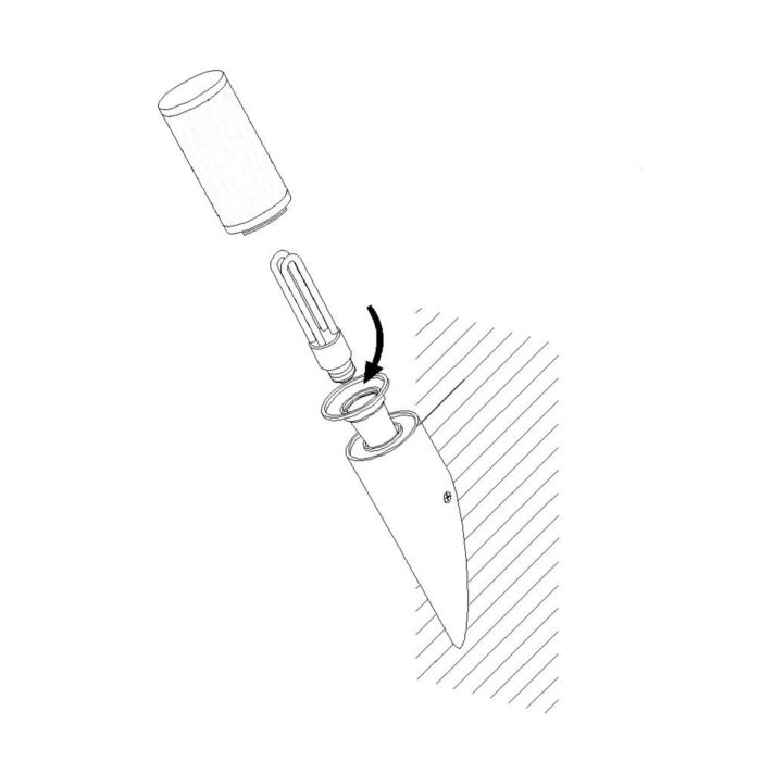 Applique da giardino Eglo Helsinki 81753 39 cm acciaio inox