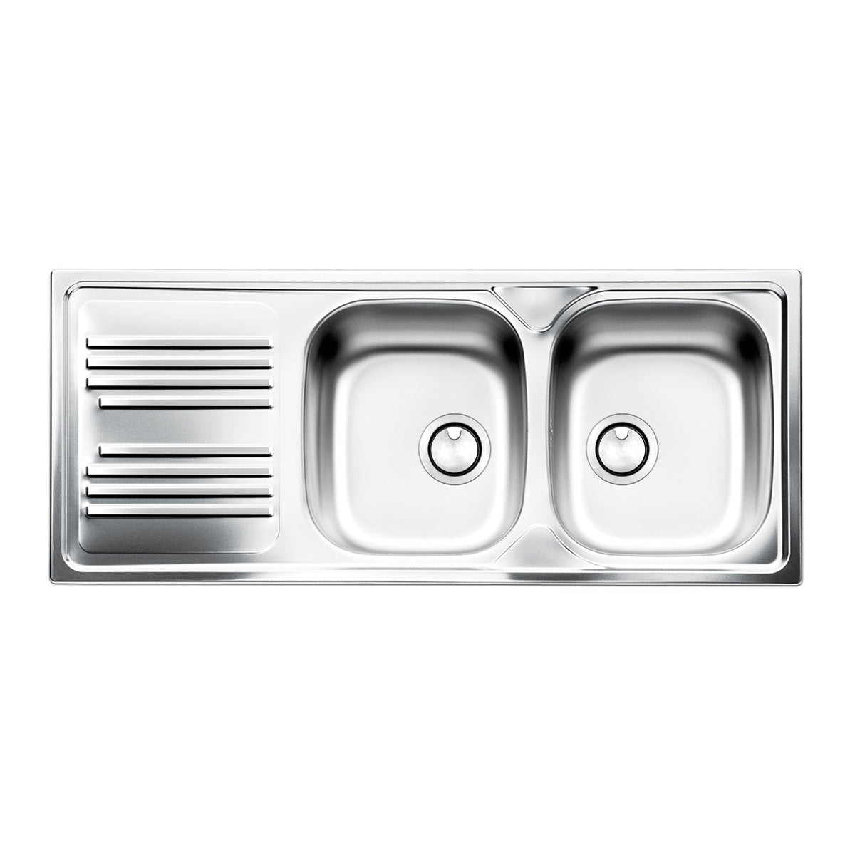 Lavello 2 vasche con gocciolatoio Apell Atmosfera 116x50 cm inox