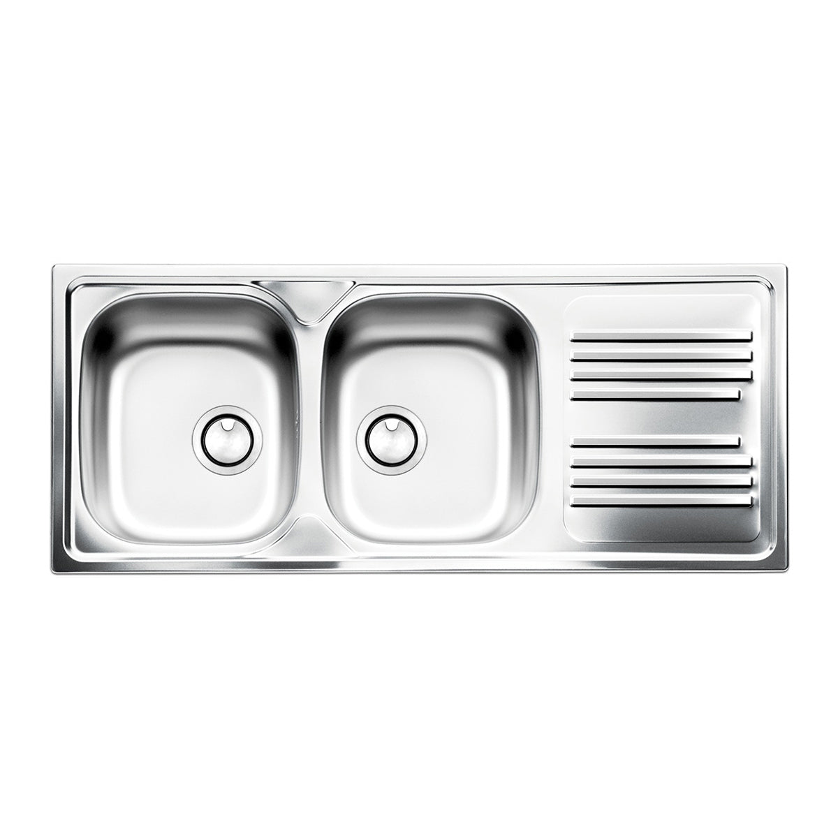 Lavello 2 vasche con gocciolatoio Apell Atmosfera 116x50 cm inox