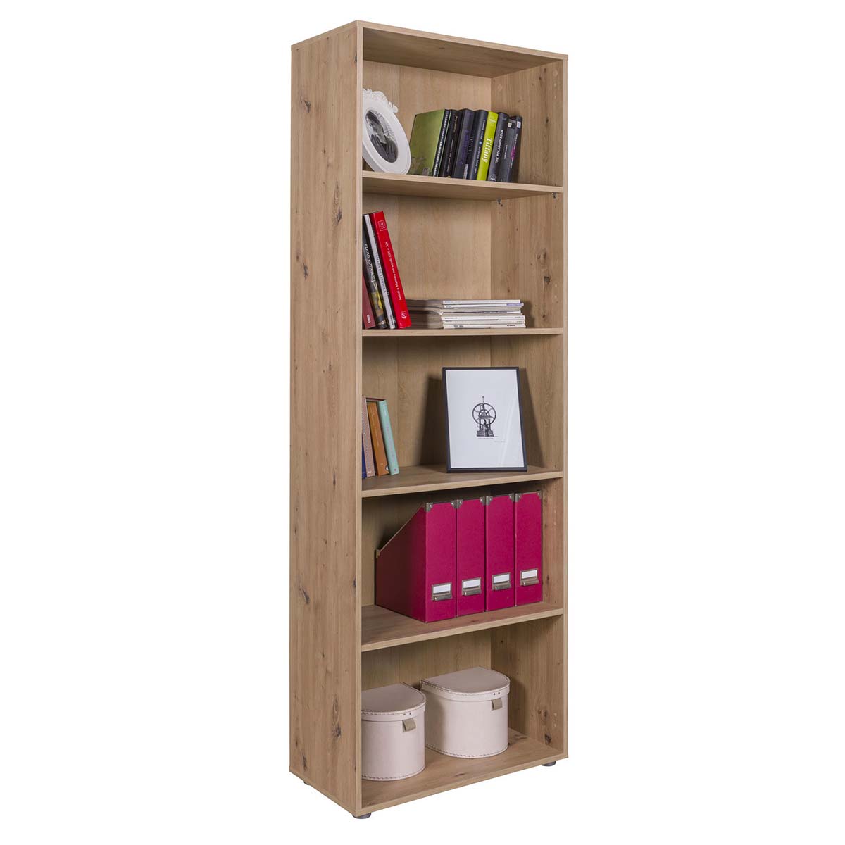 Libreria 4 ripiani rovere 68x200x35 cm Composad