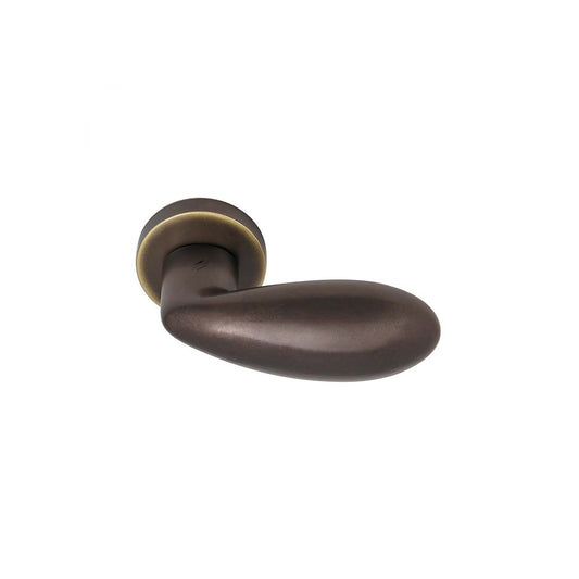 Maniglia per porta battente bronzo rosetta e bocchetta tonde Colombo DROP