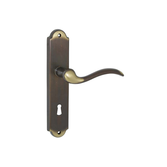 Maniglia per porta battente bronzo con placca interasse 70mm Colombo Heidi
