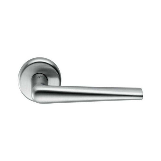 Maniglia per porta interna cromo satinato rosetta bocchetta d. 50mm Colombo Robotre