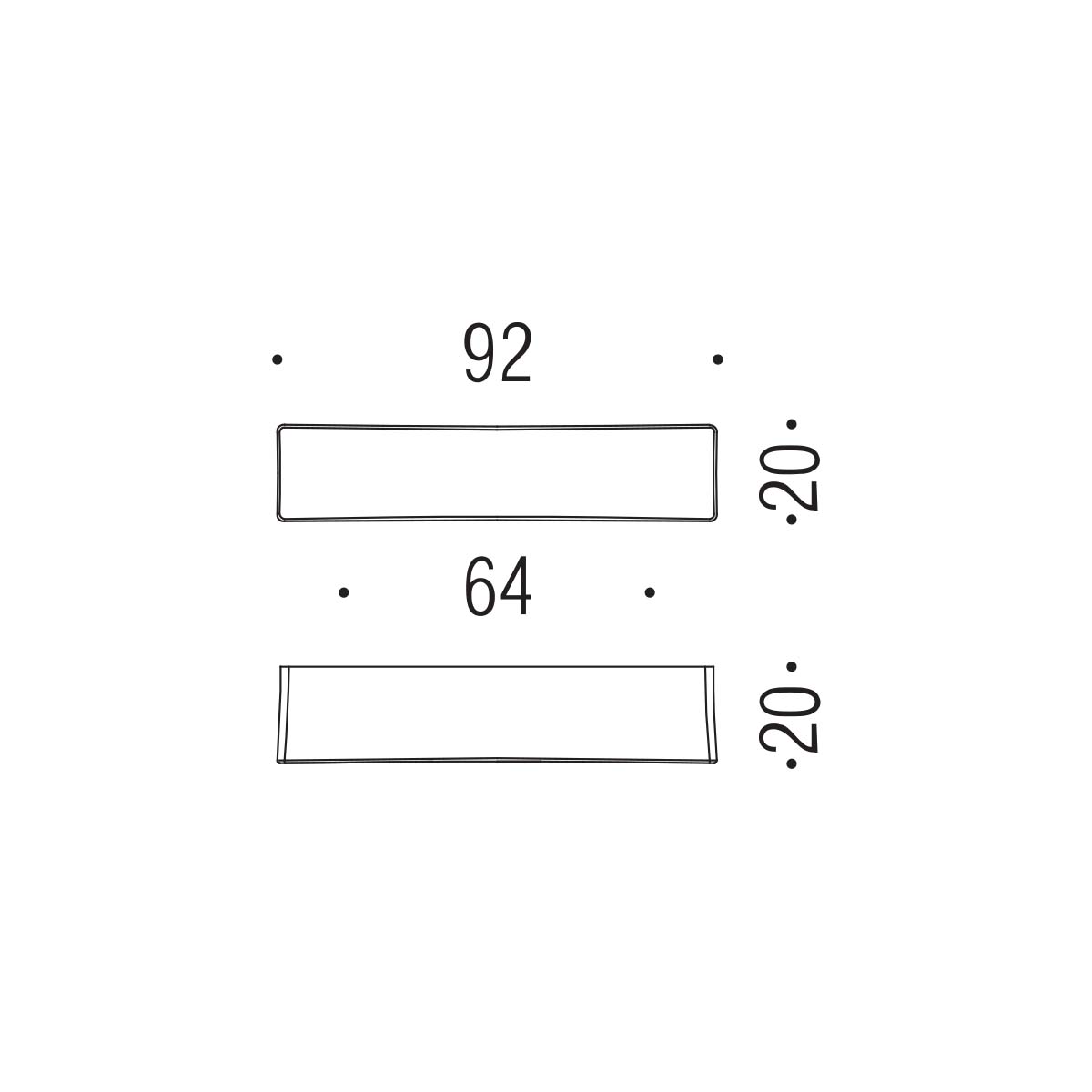 Maniglia per mobile cromo 92x20mm interasse 64mm Colombo Formae