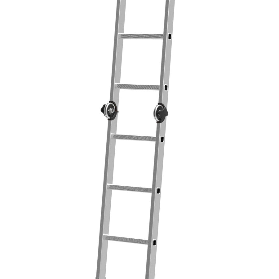 Scala telescopica Black in alluminio 5 più 5 gradini altezza massima 5,2 mt