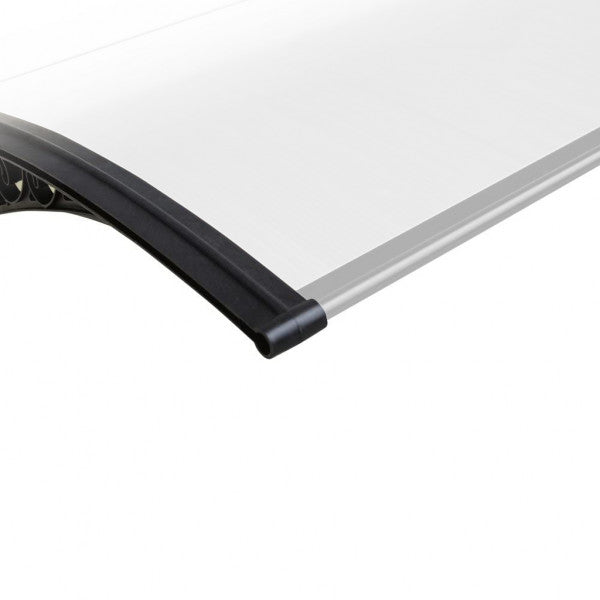 Pensilina tettoia per esterni 80x100 cm in policarbonato trasparente modulabile