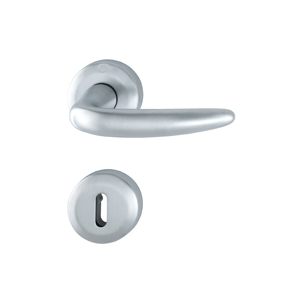 Maniglia Hoppe Atlanta con rosetta e bocchetta tonda diametro 52 mm