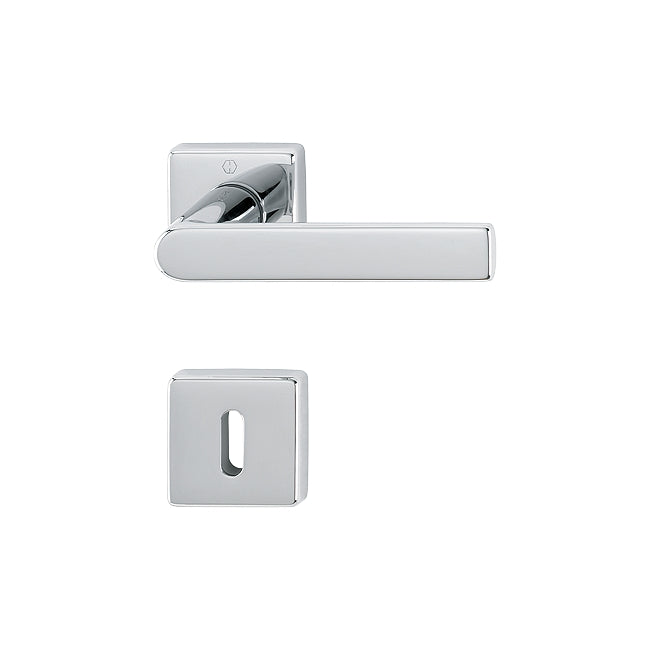 Maniglia porte Hoppe Los Angeles con rosetta quadra 49x49 mm