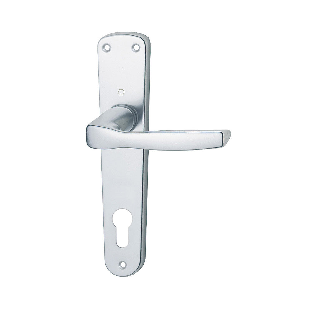 Maniglia porte interne Hoppe Milano con placca interasse 85 mm foro cilindro