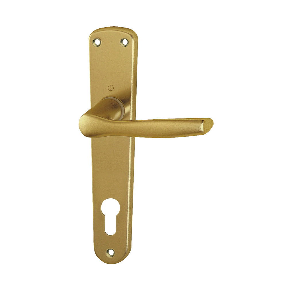 Maniglia porte interne Hoppe Milano con placca interasse 85 mm foro cilindro