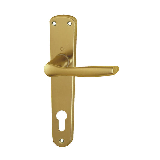 Maniglia porte interne Hoppe Milano con placca interasse 85 mm foro cilindro