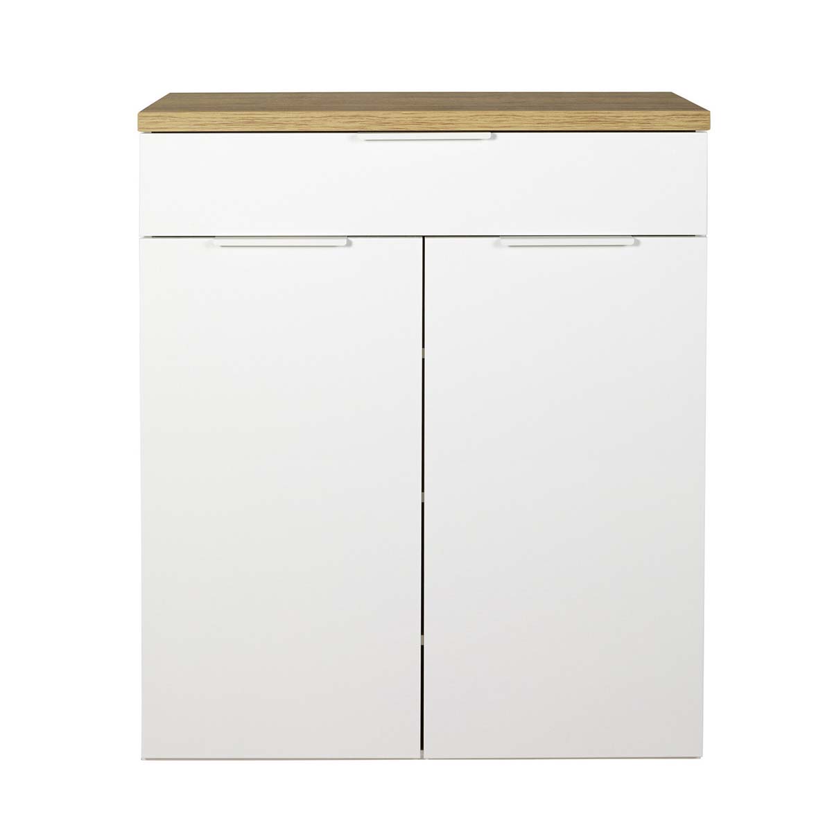 Mobile salvaspazio 2 ante e 1 cassetto bianco 82x102x35 cm