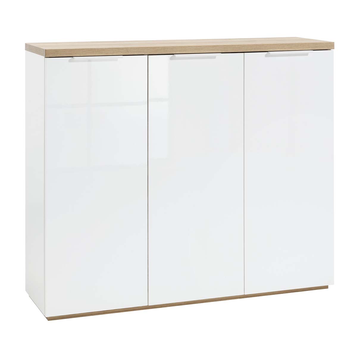 Mobile salvaspazio 3 ante bianco 120x102x35 cm