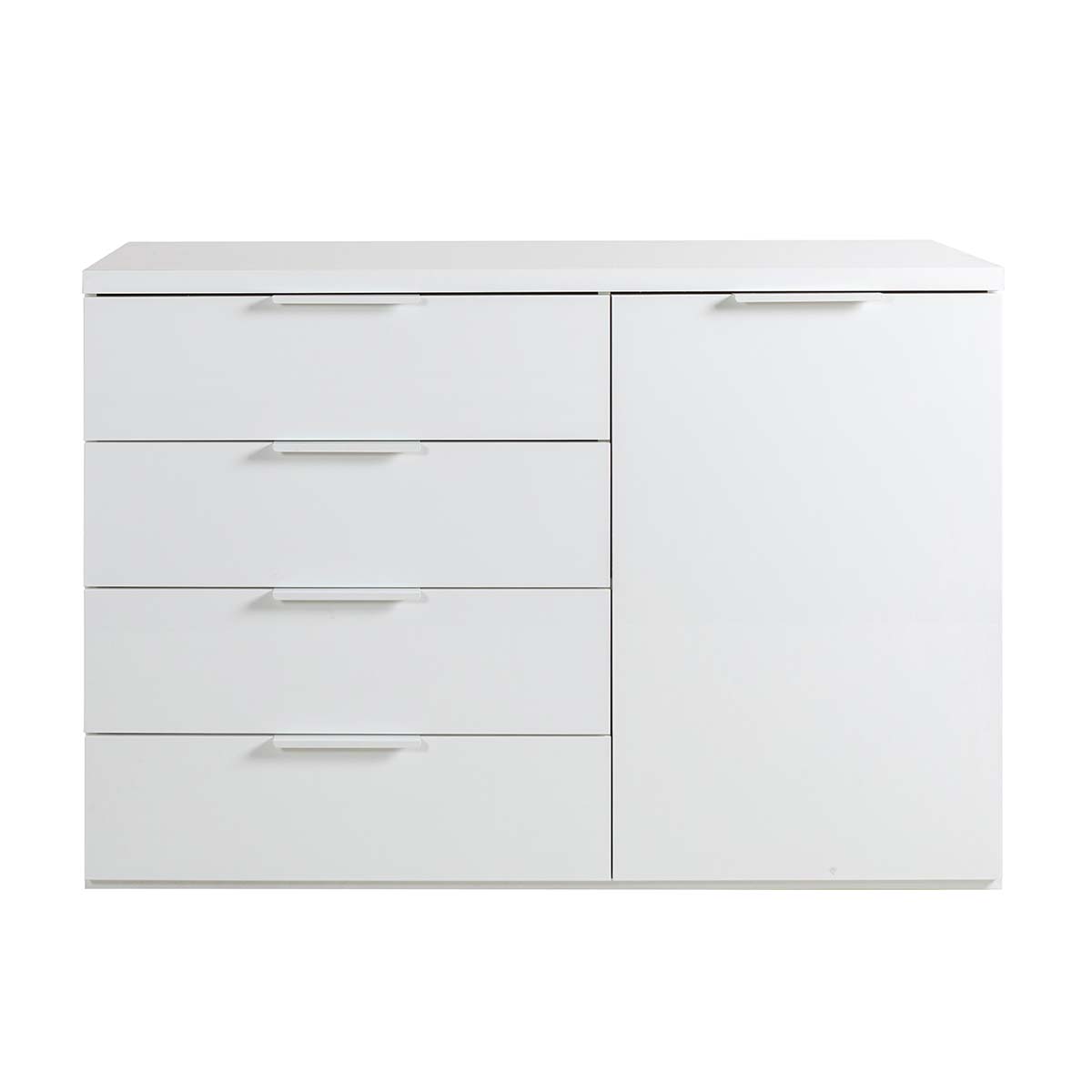 Mobile salvaspazio 4 cassetti 1 anta bianco 120x82x44 cm