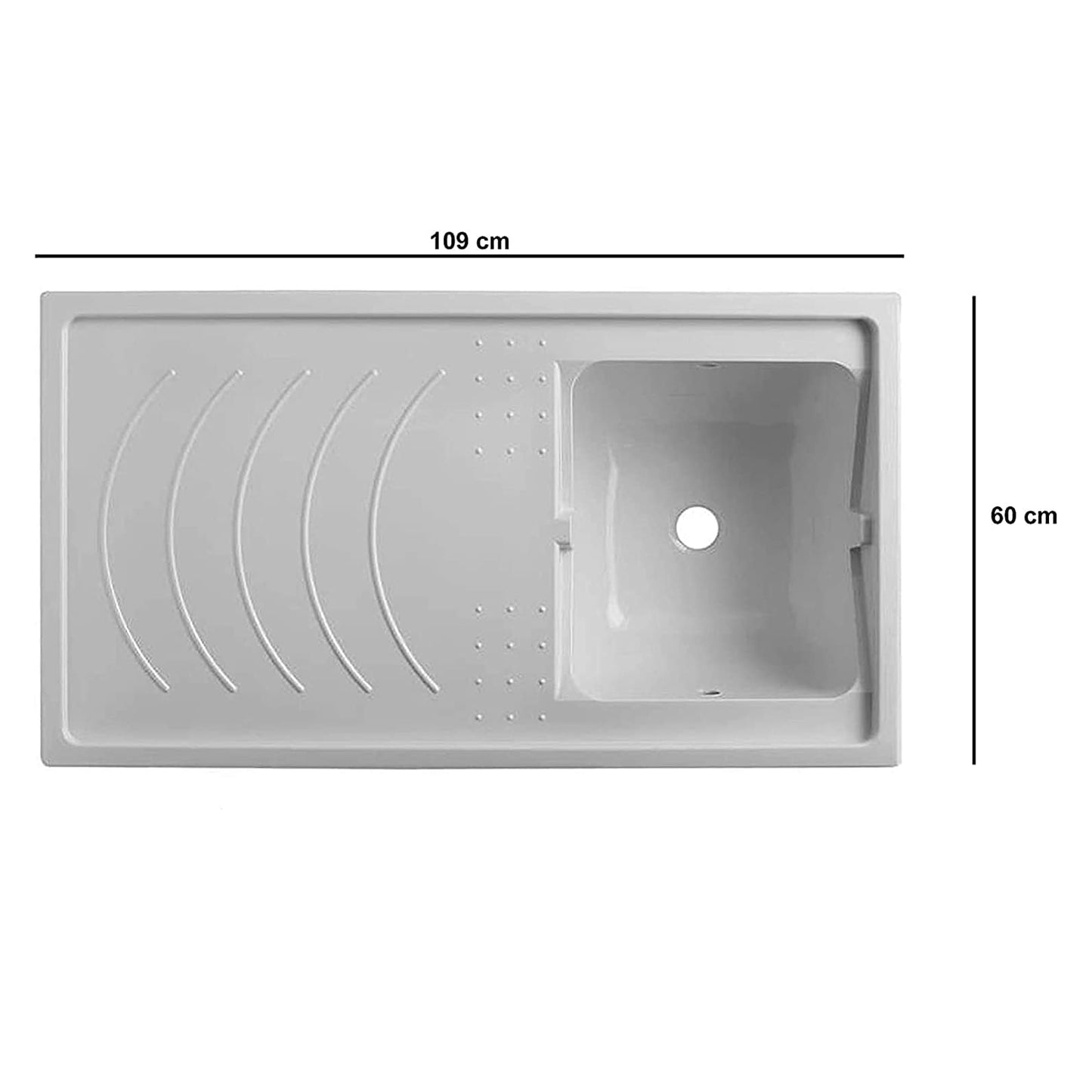 Mobile lavatoio copri lavatrice reversibile bianco Negrari con ante 109x60x92 cm