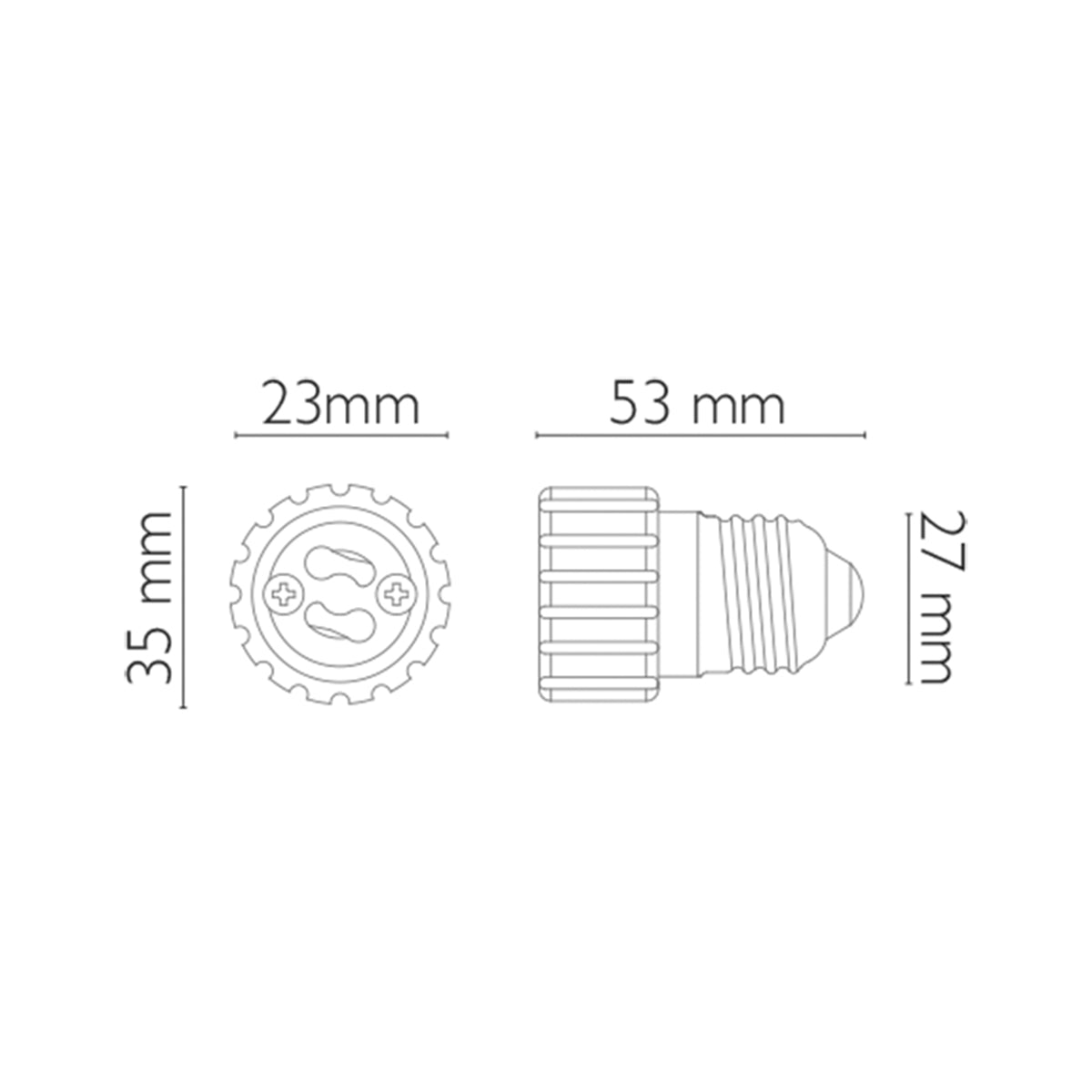 Adattatore portalampada da E27 a GU10