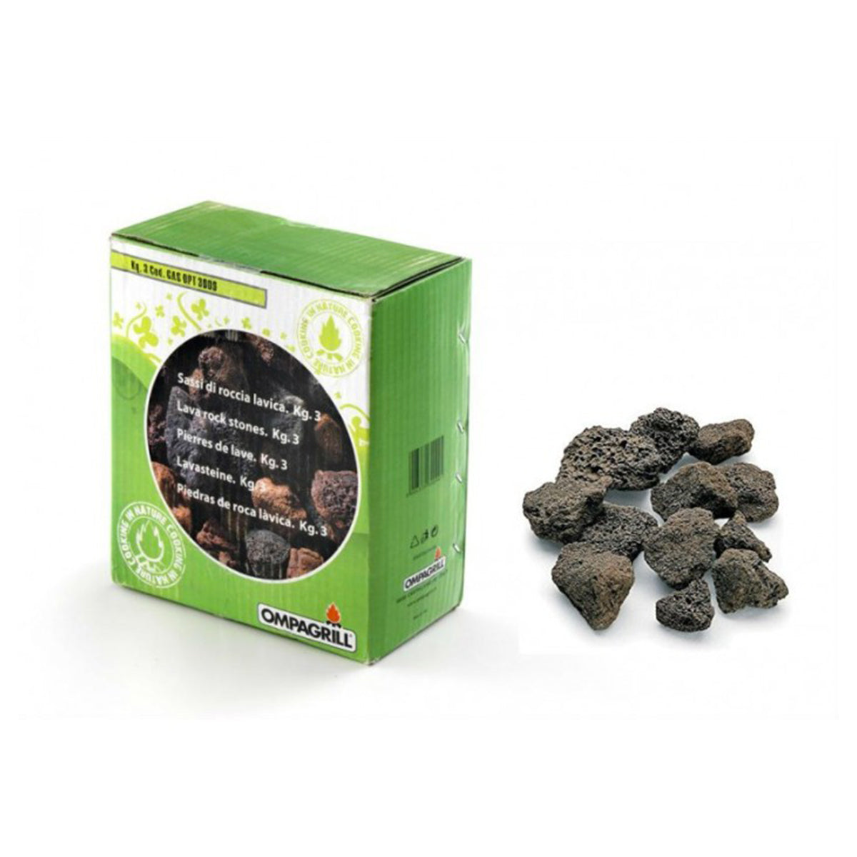 Pietra lavica 3 Kg Ompagrill