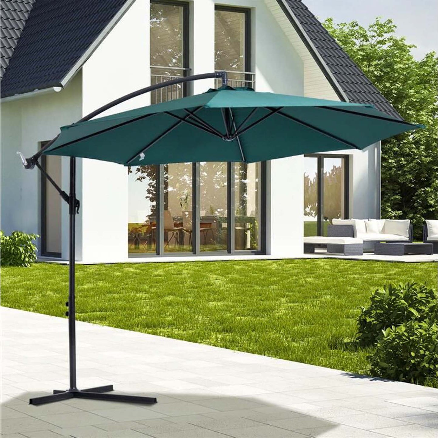 Ombrellone da giardino con braccio Saranda 300x300 cm