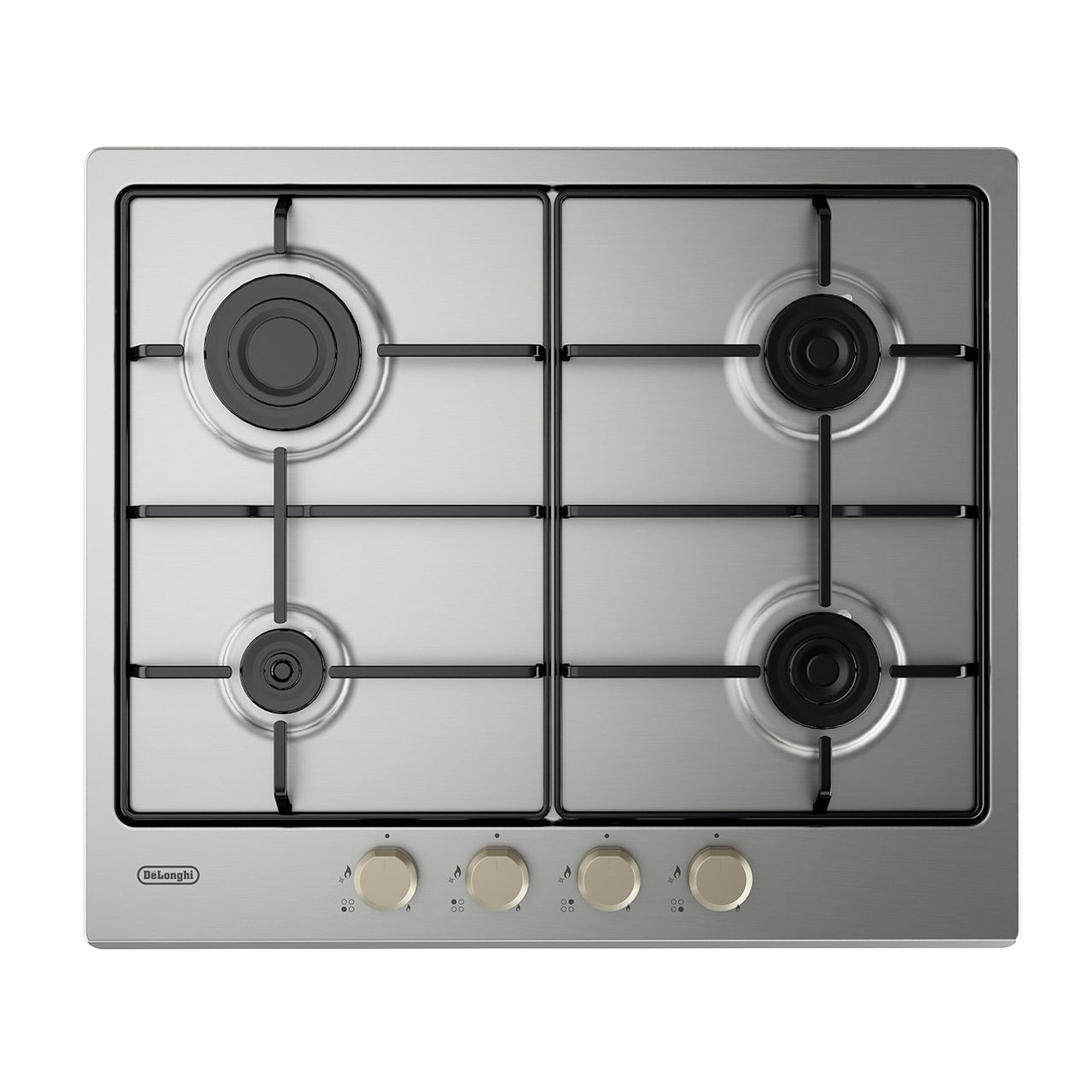 Piano cottura De Longhi YLG60F 4 fuochi a gas 59.5 cm in acciaio inox