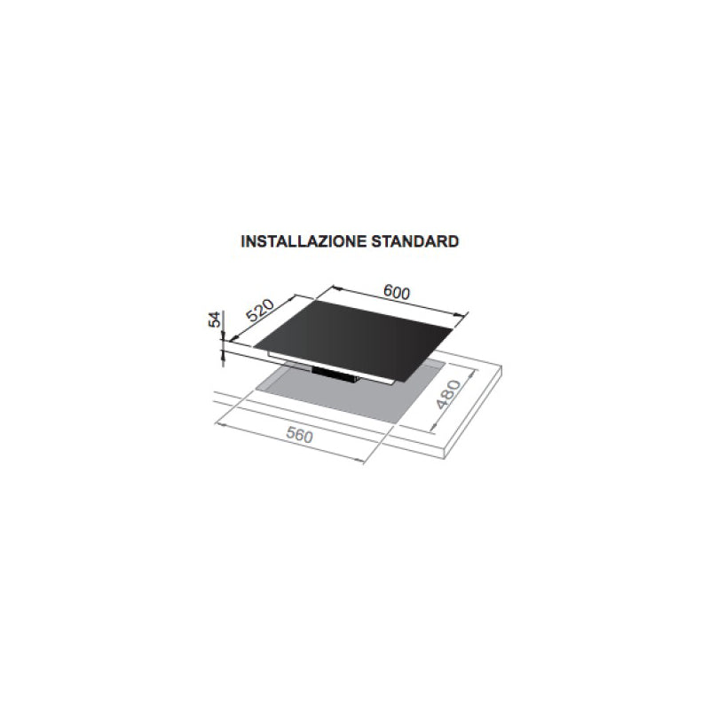Piano cottura a induzione De Longhi 4 zone cottura 60 cm in vetro ceramico nero