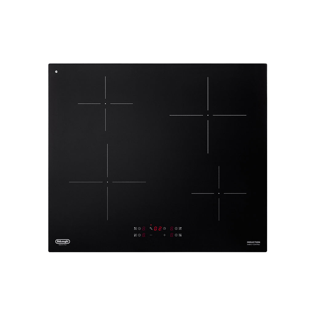 Piano cottura a induzione De Longhi 4 zone cottura 60 cm in vetro ceramico nero
