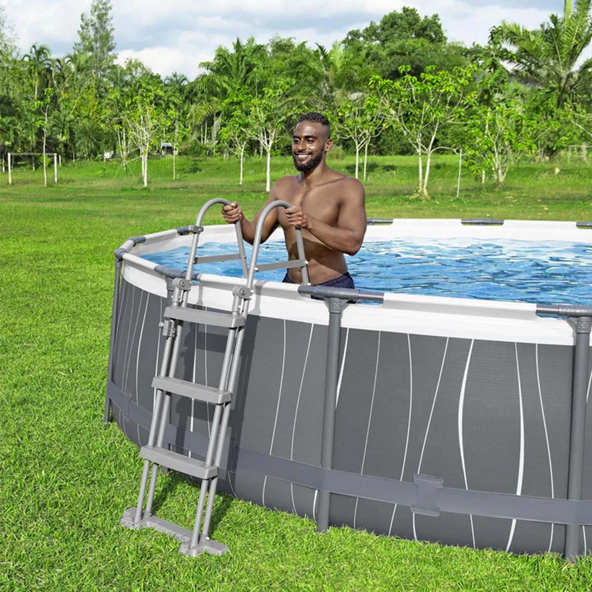 Bestway 561GD Piscina fuori terra Steel Pro Max rotonda 457x107 cm con accessori