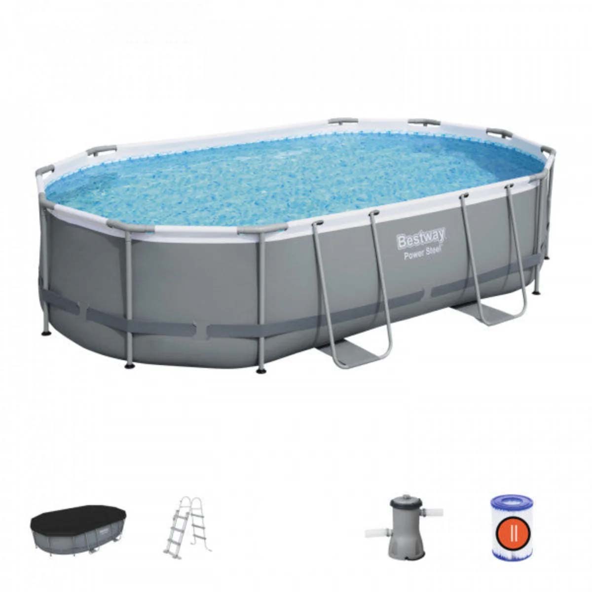Piscina Steel Pro Max ovale Bestway 56448 con accessori 488x305x107 cm
