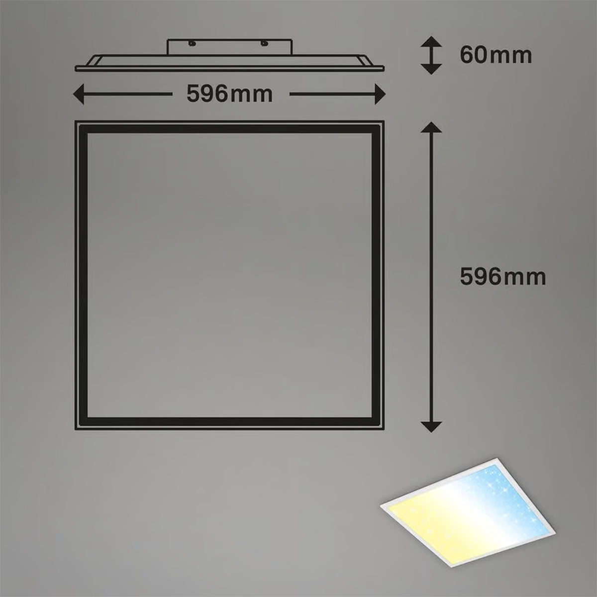 Plafoniera LED da soffitto cielo stellato bianca 36W 3800lm Briloner