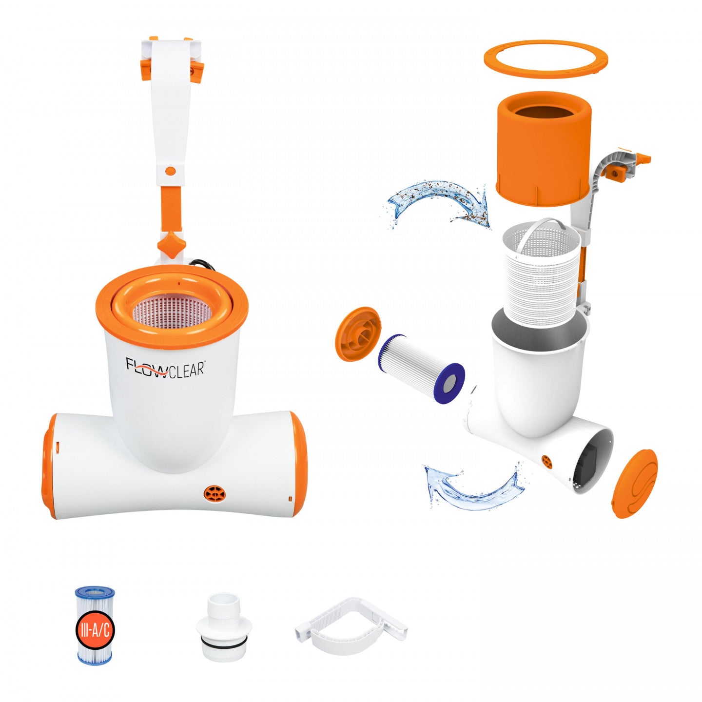 Pompa filtro per piscina Bestway 58469 Skimmer Flowclear 1,050 gal. (3,974 L)