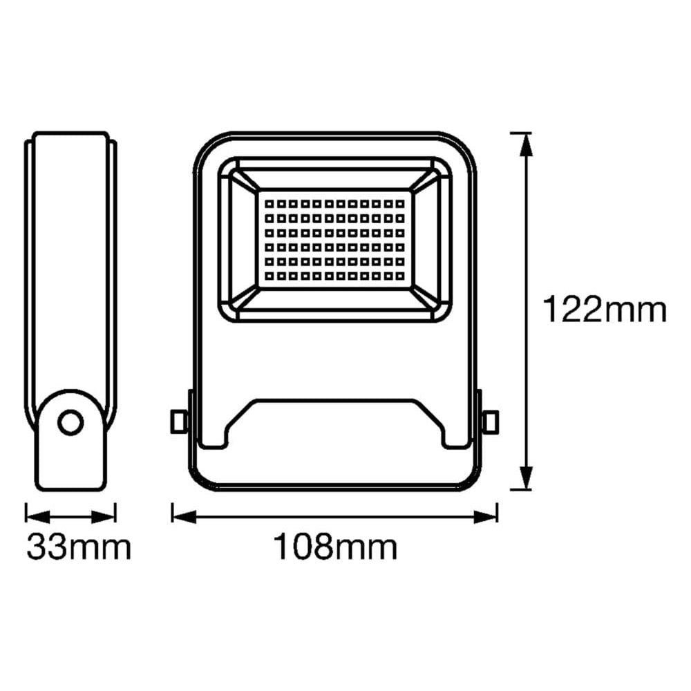 Proiettore led da esterno 4000K in metallo 10 W Ledvance metallo nero