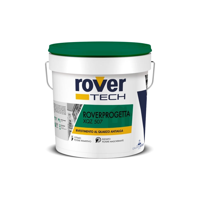 Rivestimento plastico al quarzo 5 lt murale antialga Rover bianco
